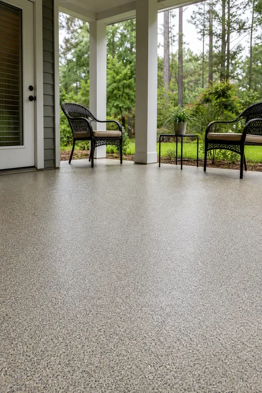 Porch and patio coating finish